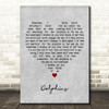 Tim Buckley Dolphins Grey Heart Decorative Wall Art Gift Song Lyric Print