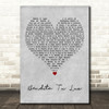 Maná Bendita Tu Luz Grey Heart Decorative Wall Art Gift Song Lyric Print