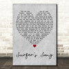 James Surfers Song Grey Heart Decorative Wall Art Gift Song Lyric Print