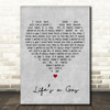 T. Rex Lifes a Gas Grey Heart Decorative Wall Art Gift Song Lyric Print