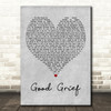 Bastille Good Grief Grey Heart Decorative Wall Art Gift Song Lyric Print