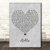 Lionel Richie Hello Grey Heart Decorative Wall Art Gift Song Lyric Print