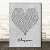 Candlebox Blossom Grey Heart Decorative Wall Art Gift Song Lyric Print