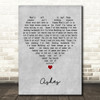 Celine Dion Ashes Grey Heart Decorative Wall Art Gift Song Lyric Print
