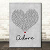 Dean Lewis Adore Grey Heart Decorative Wall Art Gift Song Lyric Print