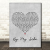 INXS By My Side Grey Heart Decorative Wall Art Gift Song Lyric Print