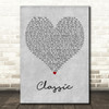 MKTO Classic Grey Heart Decorative Wall Art Gift Song Lyric Print