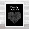 Pink Family Portrait Black Heart Song Lyric Quote Print
