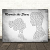 Zac Efron, Zendaya - GREATEST SHOWMAN Rewrite the Stars Man Lady Couple Grey Wall Art Song Lyric Print