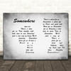 Leonard Bernstein Somewhere Man Lady Couple Grey Decorative Wall Art Gift Song Lyric Print