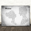 DJ Sammy Heaven (Candlelight Mix) Man Lady Couple Grey Decorative Gift Song Lyric Print