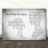 Eels I Like The Way This Is Going Man Lady Couple Grey Decorative Gift Song Lyric Print