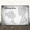 Snow Patrol Chasing Cars Man Lady Couple Grey Decorative Wall Art Gift Song Lyric Print