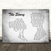 Brandi Carlile The Story Man Lady Couple Grey Decorative Wall Art Gift Song Lyric Print