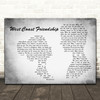 Owl City West Coast Friendship Man Lady Couple Grey Decorative Gift Song Lyric Print