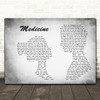 James Arthur Medicine Man Lady Couple Grey Decorative Wall Art Gift Song Lyric Print