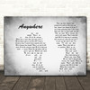 Evanescence Anywhere Man Lady Couple Grey Decorative Wall Art Gift Song Lyric Print