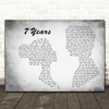 Lukas Graham 7 Years Man Lady Couple Grey Decorative Wall Art Gift Song Lyric Print