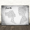 Paloma Faith Just Be Man Lady Couple Grey Decorative Wall Art Gift Song Lyric Print