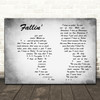 Alicia Keys Fallin' Man Lady Couple Grey Decorative Wall Art Gift Song Lyric Print