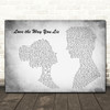 Eminem Love the Way You Lie Man Lady Couple Grey Decorative Gift Song Lyric Print
