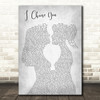 Sara Bareilles I Choose You Lesbian Women Gay Brides Couple Wedding Grey Song Lyric Print