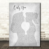 Yazoo Only You Lesbian Women Gay Brides Couple Wedding Grey Wall Art Song Lyric Print