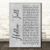 Choir of Young Believers Hollow Talk Grey Rustic Script Decorative Wall Art Gift Song Lyric Print