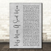 Millie Jackson My Man, A Sweet Man Grey Rustic Script Decorative Wall Art Gift Song Lyric Print