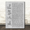 Peter Himmelman This Too Will Pass Grey Rustic Script Decorative Wall Art Gift Song Lyric Print