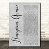 Ariana Grande Honeymoon Avenue Grey Rustic Script Decorative Wall Art Gift Song Lyric Print