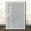 Geto Boys My Mind Playin' Tricks On Me Grey Rustic Script Decorative Gift Song Lyric Print