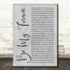 Christina Perri Be My Forever Grey Rustic Script Decorative Wall Art Gift Song Lyric Print