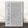 Pink Floyd The Fletcher Memorial Home Grey Rustic Script Decorative Gift Song Lyric Print