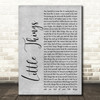 One Direction Little Things Grey Rustic Script Decorative Wall Art Gift Song Lyric Print