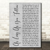 Fleetwood Mac As Long As You Follow Grey Rustic Script Decorative Gift Song Lyric Print
