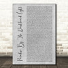 Meat Loaf Paradise By The Dashboard Light Grey Rustic Script Wall Art Song Lyric Print