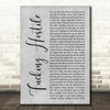 Pantera Fucking Hostile Grey Rustic Script Decorative Wall Art Gift Song Lyric Print