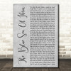 Billy King The Blue Sea Of Ibrox Grey Rustic Script Decorative Gift Song Lyric Print