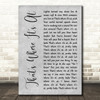 Sam Cooke That's Where It's At Grey Rustic Script Decorative Gift Song Lyric Print