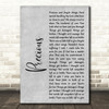 Depeche Mode Precious Grey Rustic Script Decorative Wall Art Gift Song Lyric Print