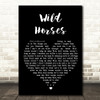 The Rolling Stones Wild Horses Black Heart Song Lyric Quote Print
