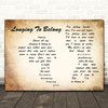 Eddie Vedder Longing To Belong Man Lady Couple Decorative Wall Art Gift Song Lyric Print