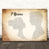 Lukas Graham 7 Years Man Lady Couple Decorative Wall Art Gift Song Lyric Print