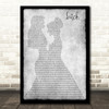 Sam Smith Latch Lesbian Couple Two Ladies Dancing Grey Decorative Gift Song Lyric Print