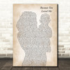 Celine Dion Because You Loved Me Mother & Baby Decorative Wall Art Gift Song Lyric Print