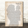 John Lennon Beautiful Boy (Darling Boy) Mother & Baby Decorative Gift Song Lyric Print