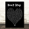 Don't Stop Fleetwood Mac Black Heart Quote Song Lyric Print
