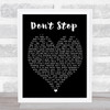Don't Stop Fleetwood Mac Black Heart Quote Song Lyric Print
