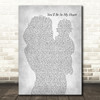 Phil Collins You'll Be In My Heart Mother & Baby Grey Decorative Gift Song Lyric Print